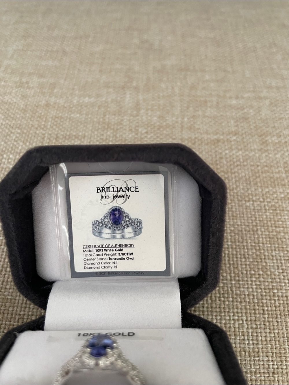 Size 7 10k gold tanzanite ring set! New never worn! - Picture 6 of 6